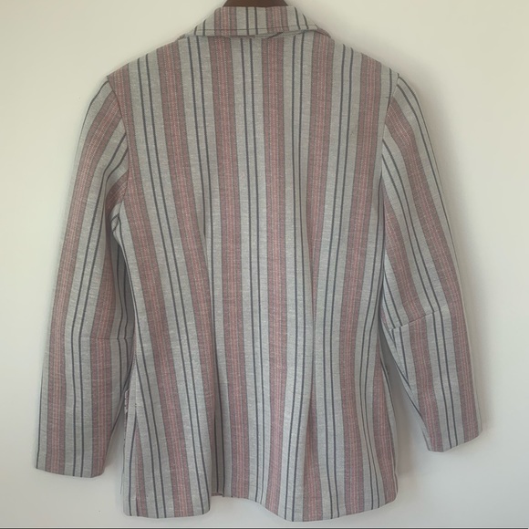 Vintage Chic Striped Two Button Blazer KoKo Knits - Picture 4 of 10